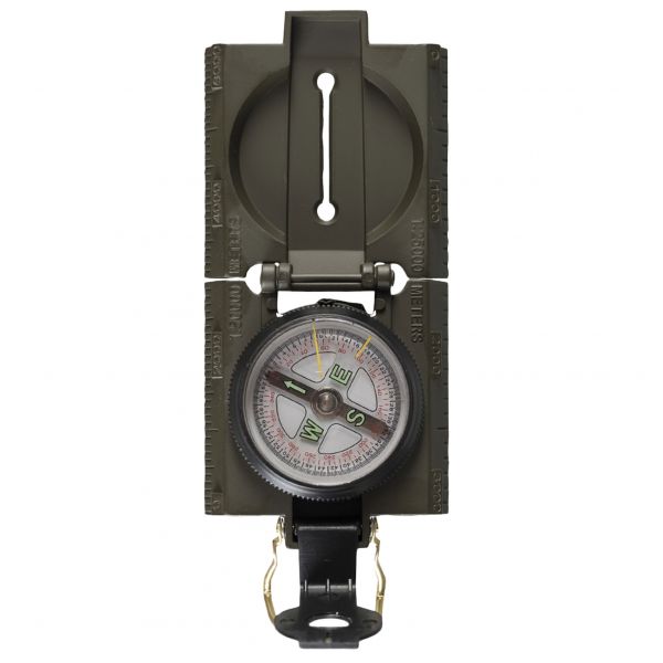 Mil-Tec illuminated compass, metal, olive green