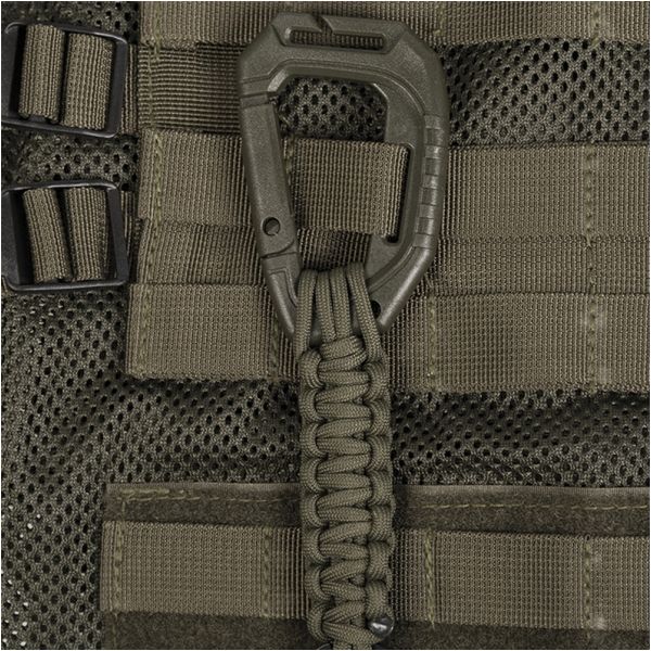 Mil-Tec key ring with Molle carabiner olive green