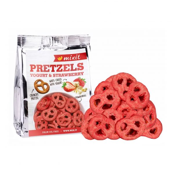 Mixit pocket pretzels yogurt and strawberries