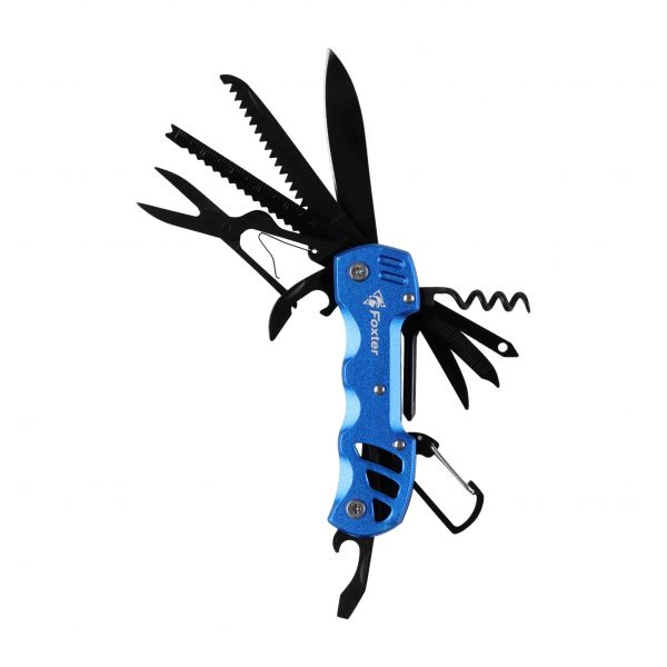 Multitool Foxter narzędzie wielofunkcyjne survival scyzoryk 13w1 niebieski