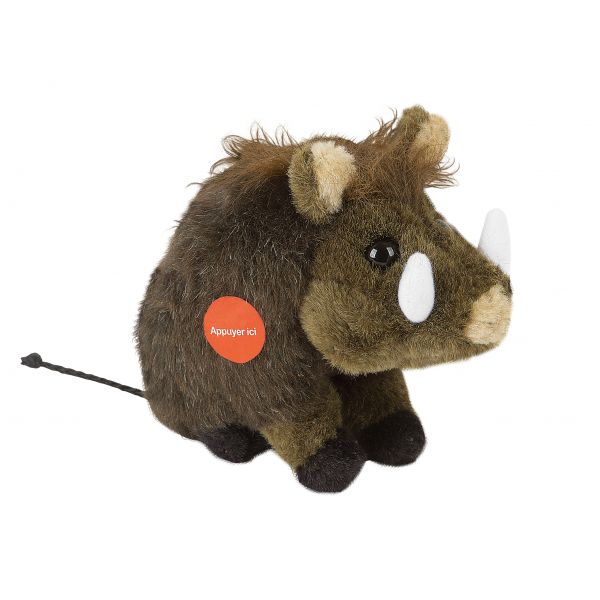 Nature De Brenne 18 cm wild boar mascot with sound