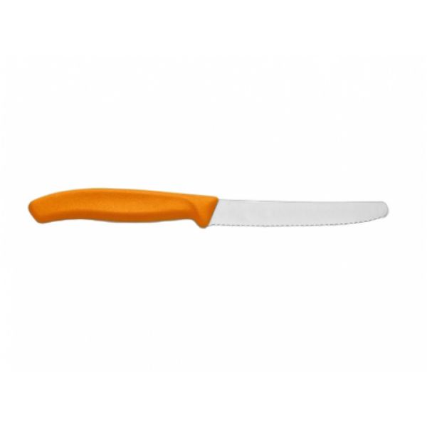 Nóż do pomidorów Victorinox 6.7836.L119 ząbkowany, pomarańczowy, zaokrąglona końcówka