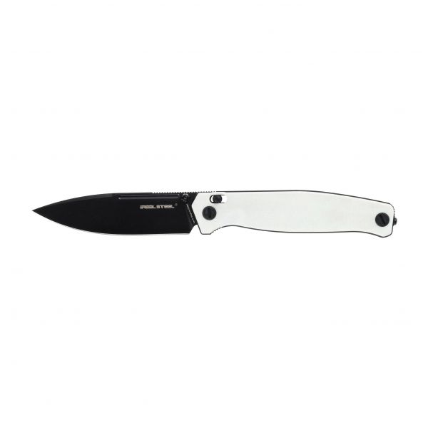 Nóż Real Steel Huginn czarno-biały, składany