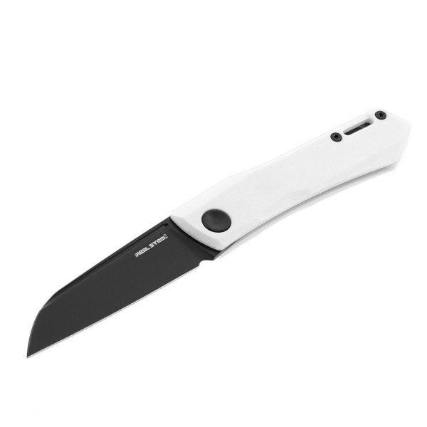Nóż Real Steel RSK Solis Lite biało-czarny, składany