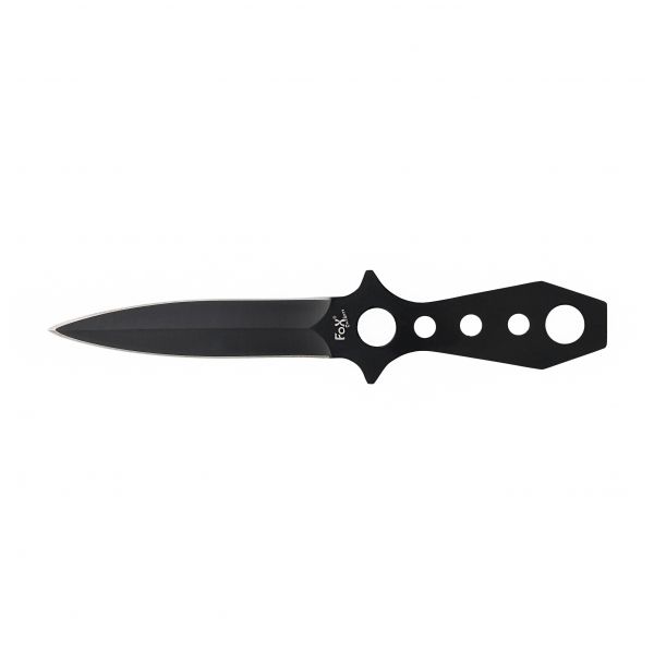 1 x Nóż rzutka Fox Outdoor 22,5 cm w pokrowcu czarny