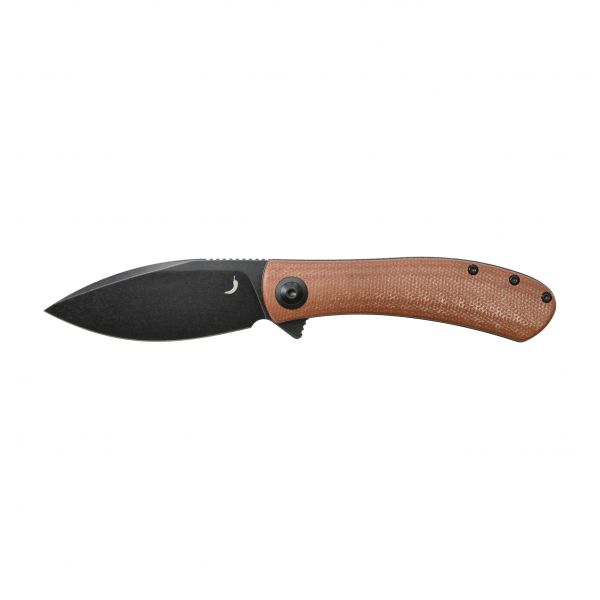 Nóż składany Trollsky Knives Mandu brązowy/czarne ostrze, wersja limitowana