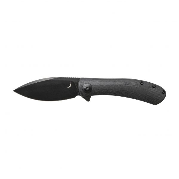 Nóż składany Trollsky Knives Mandu czarny/czarne ostrze