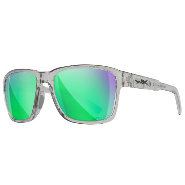 Okulary polaryzacyjne Wiley X Trek AC6TRK07 Captivate green mirror, szare oprawki