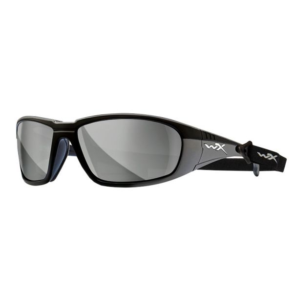 Okulary taktyczne Wiley X Boss CCBOS06 grey silver flash, czarne oprawki