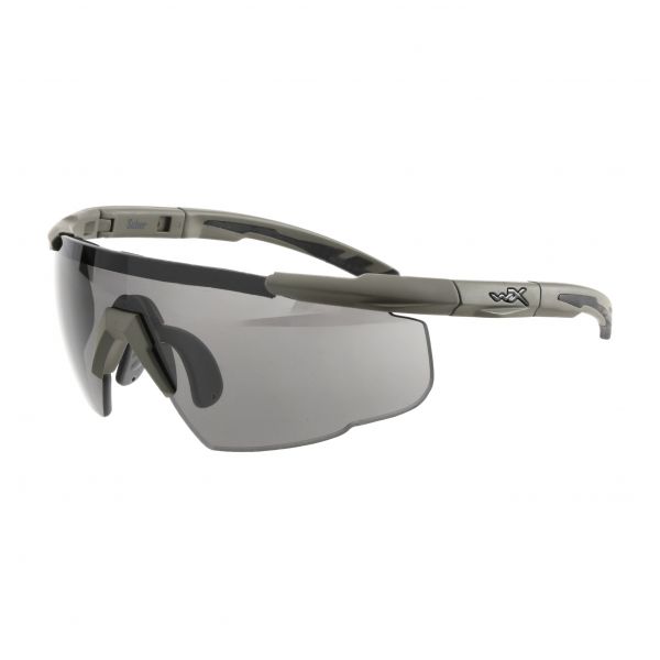 Okulary taktyczne Wiley X Saber Advanced 308G grey / clear / rust, zielone oprawki