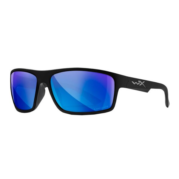 Okulary Wiley X Peak Captivate ACPEA19 blue mirror, czarne oprawki
