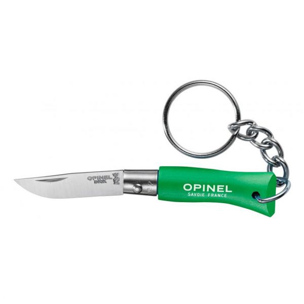 Opinel Colorama 02 inox grab green keychain knife