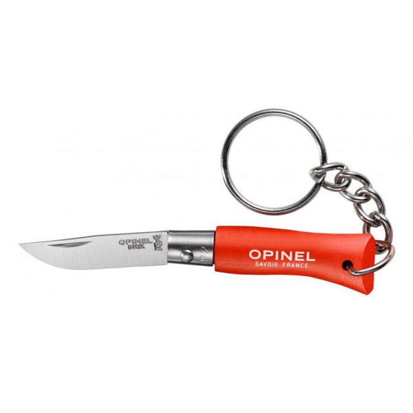 Opinel Colorama 02 inox grab orange keychain knife