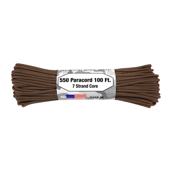 Paracord Atwood Rope MFG 550-7 4mm 30.48m brown