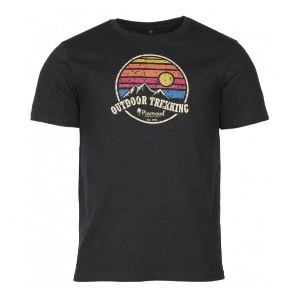 Pinewood Outdoor Recycled anthracite men's t-shirt