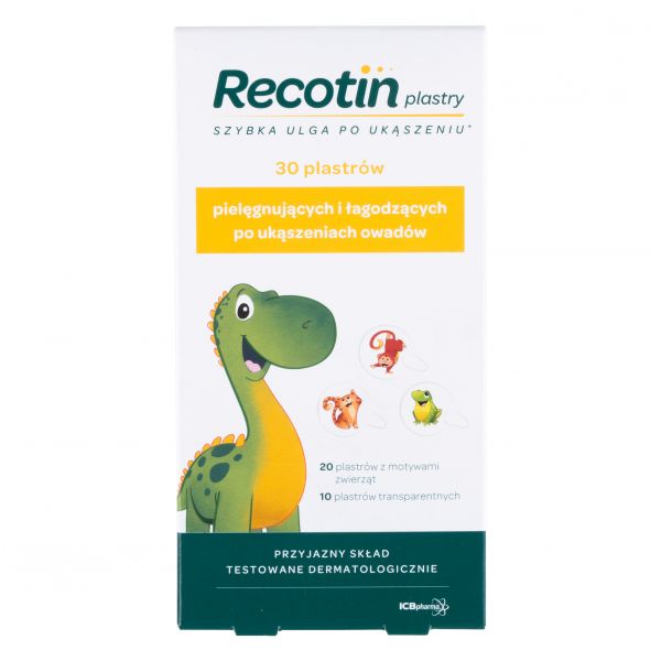 Plastry Recotin łagodzące ukąszenia 30 sztuk