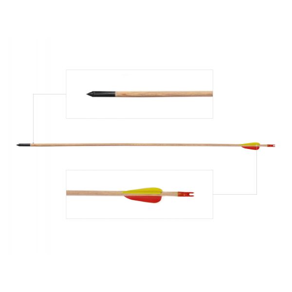 Poe Lang wooden arrow 29" target arrowhead sharp