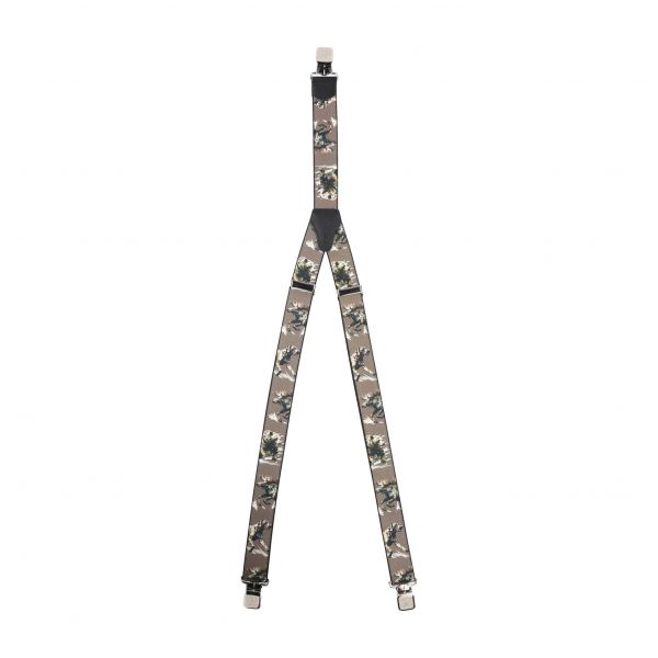Ranger men's suspenders 4 cm, printed, grey