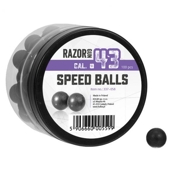 RazorGun .43 cal. rubber balls / 100 pcs. for Umarex M&P9c TPM1 PPQ