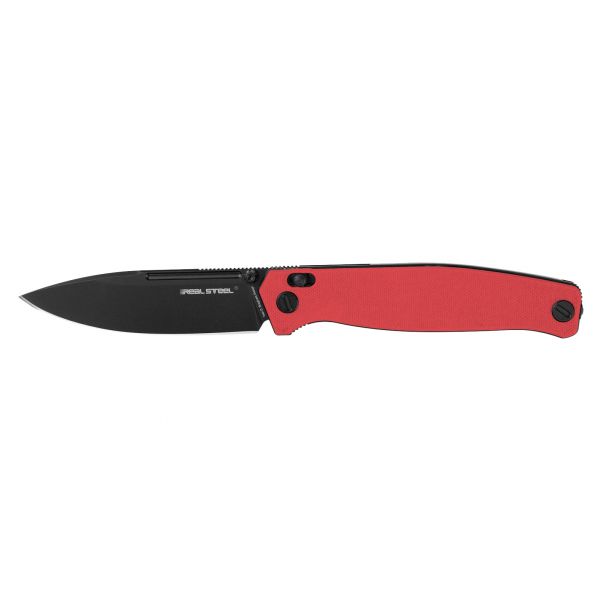 Real Steel Huginn black and red folding knife