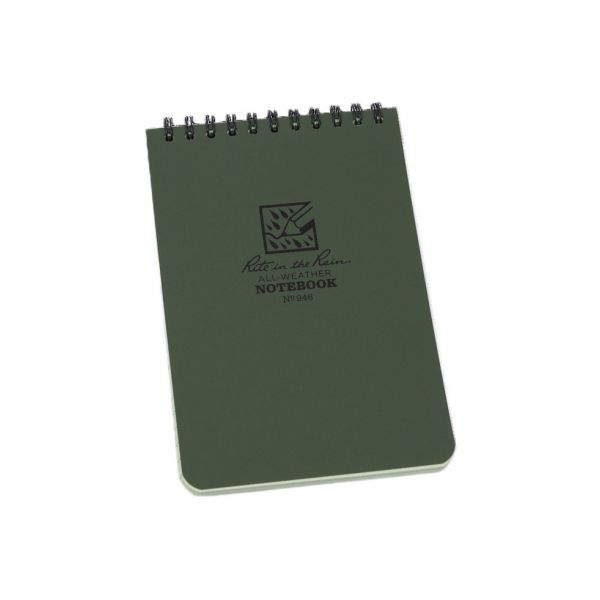 Rite in the Rain waterproof notes 946 4x6" olive.