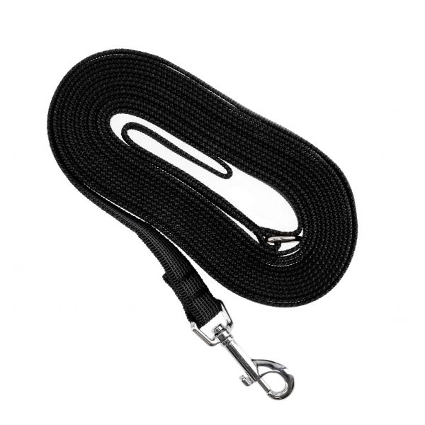 Rubberized leash 4wild anti-slip. 3 m black