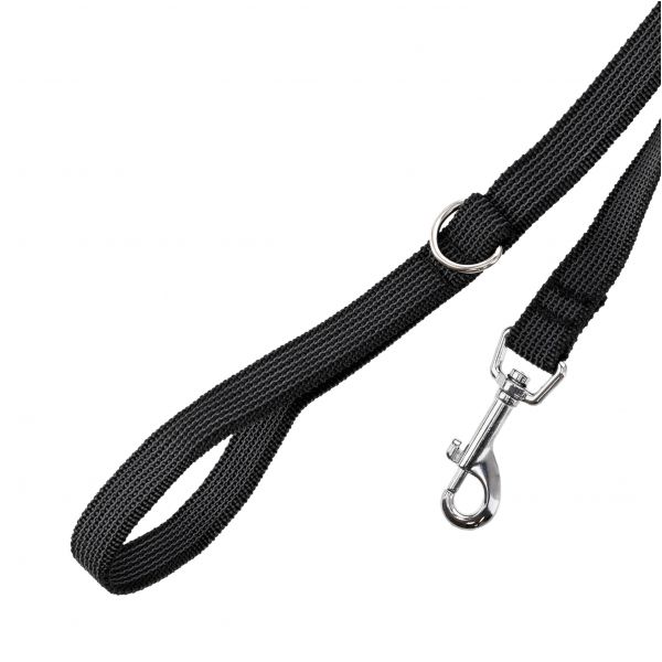 Rubberized leash 4wild anti-slip. 3 m black