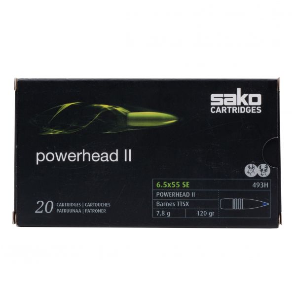 SAKO Powerhead II ammunition caliber 6.5x55 SE 7.8 g