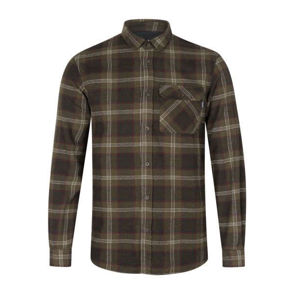 Seeland Glen Pine green check flannel shirt