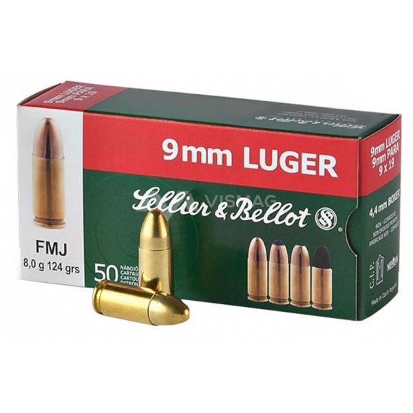 Sellier&amp;Bellot 9mm Luger 8g FMJ ammunition