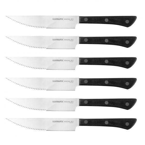 Set of 6 Samura Harakiri steak knives