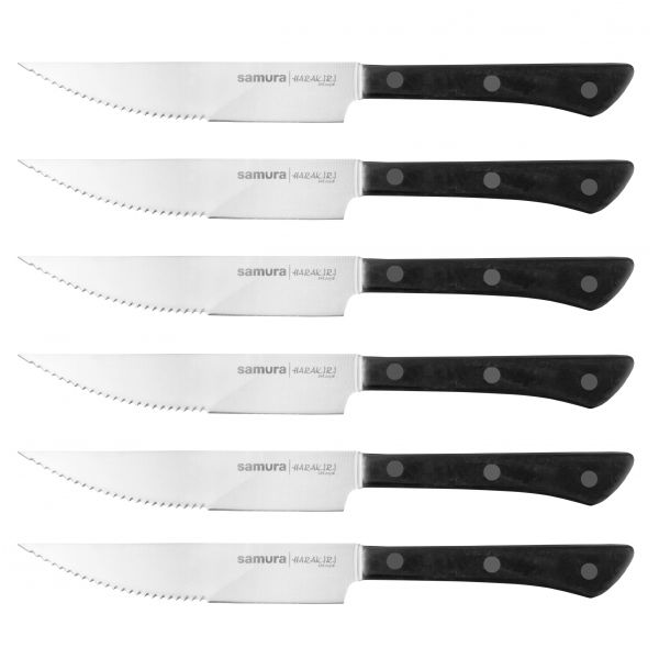 Set of 6 Samura Harakiri steak knives