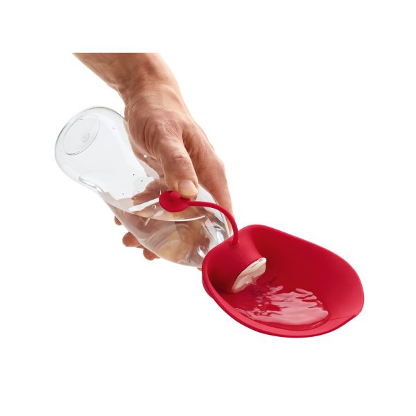 Silicone bottle with bowl List 550ml red