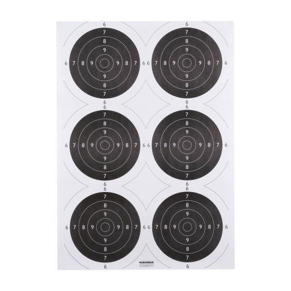 Sniper 100m competition shooting target - pack of 50