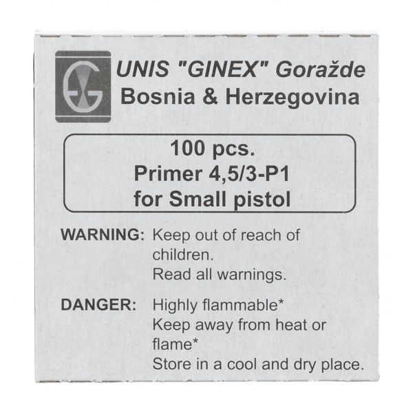 Spłonka Ginex pistoletowa mała 100 szt.