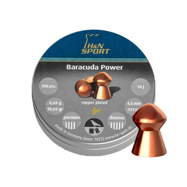Śrut diabolo H&N Baracuda Power 4,5 mm 300 szt.