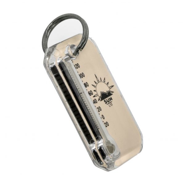 Sun Co. thermometer keychain. LumaZip