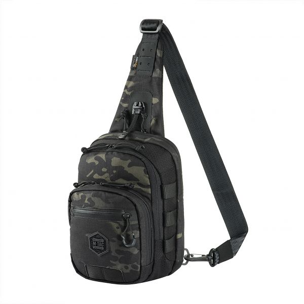 Torebka M-Tac Cross Bag Slim Elite Hex, kamuflaż czarny/czarny