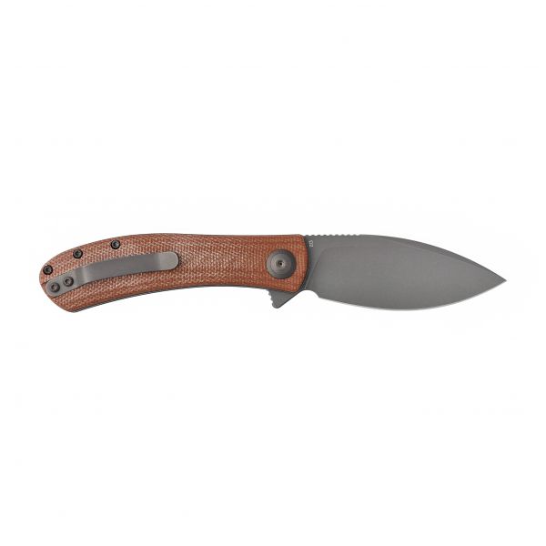 Trollsky Knives Mandu brown Micarta folding knife