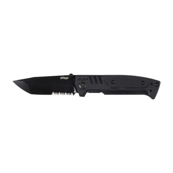 Walther PDP Tanto black knife, serrated, composition.