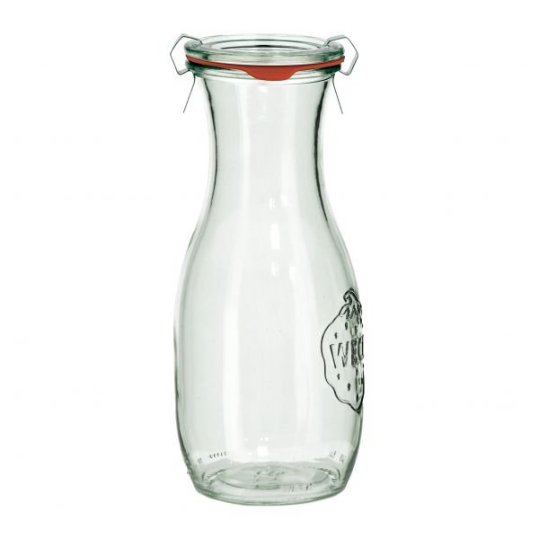 Weck Saftflasche bottle with ear lid. and 2 zap. 530m