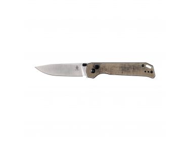 Variable Wharncliffe (Micarta) Fixed Blade [3.425 Satin D2] Kizer Cutlery  1052A1 - Pure Blades